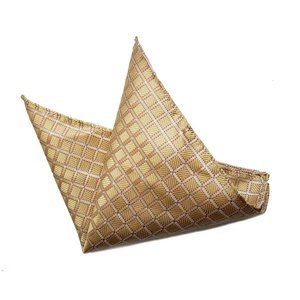 Gascoigne Pocket Square Yellow Silver Men's